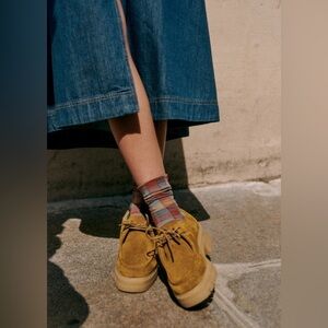 Sezane Mustard Suede Shoes